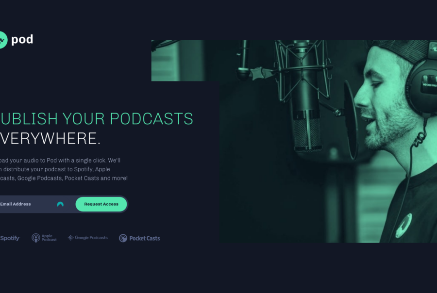 A landing page with an email sign up form